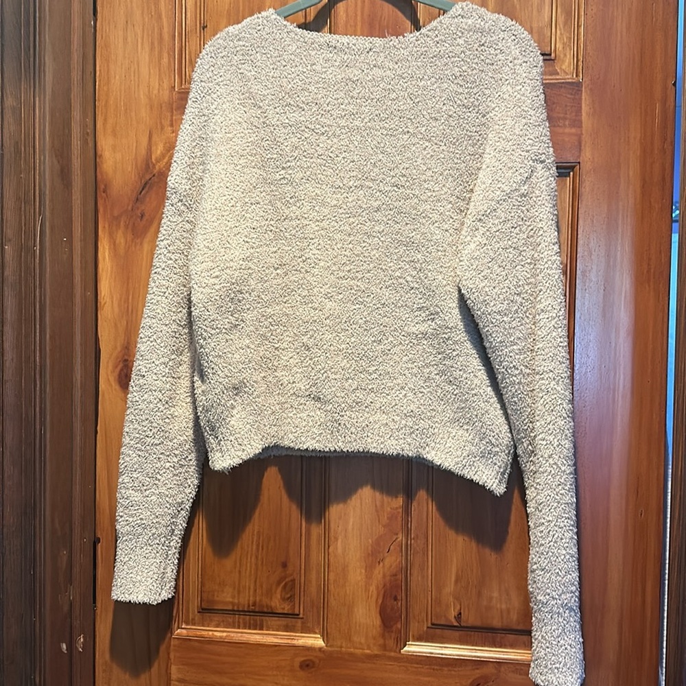 Tan, Crop Top Sweater - image 4